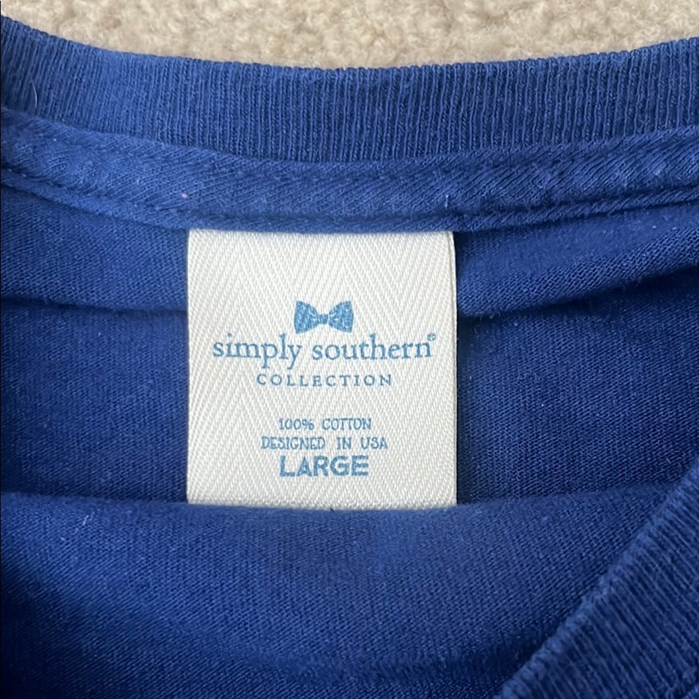 Simply Southern Navy Tee with Puppy and Hat Graphic - Picture 6 of 6